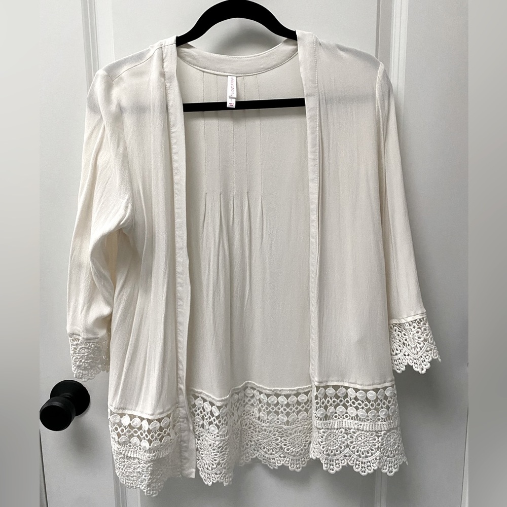White lace cardigan